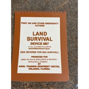Vintage U.S. Navy Land & Sea Survival Device 9B7 Booklet 60s-70s Training Manual
